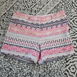 3/$15 Dahlia Pink Printed Dressy Shorts Size 6